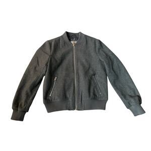 Levis Wool Blend Gray Full Zip Mens Medium Bomber Jacket